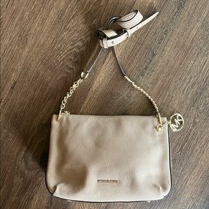Michael Kors Tan Crossbody Bag with Gold Accents